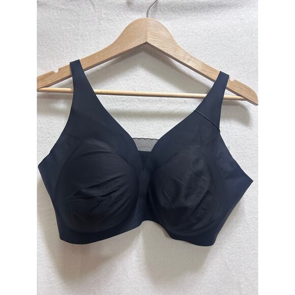 Knix Shadow Mesh T-Shirt Pad Bra XXL++ Blk Smooth Stretchy Fabric Wireless New - Picture 1 of 7